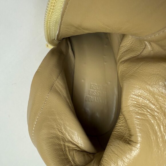 EUC Maryam Nassir Zadeh Gold Agnes Pebbled Leather Ankle Boots - Picture 8 of 13